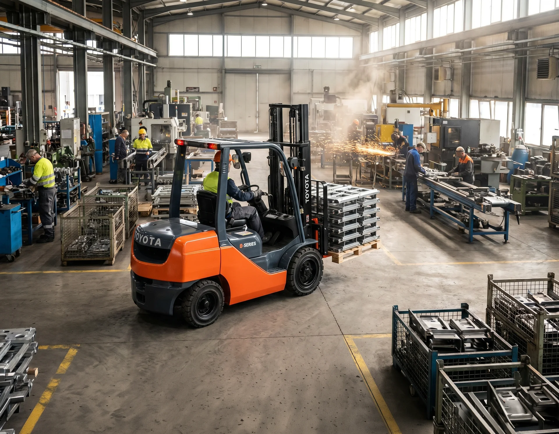 Toyota Gabelstapler in der Industrie und Produktion