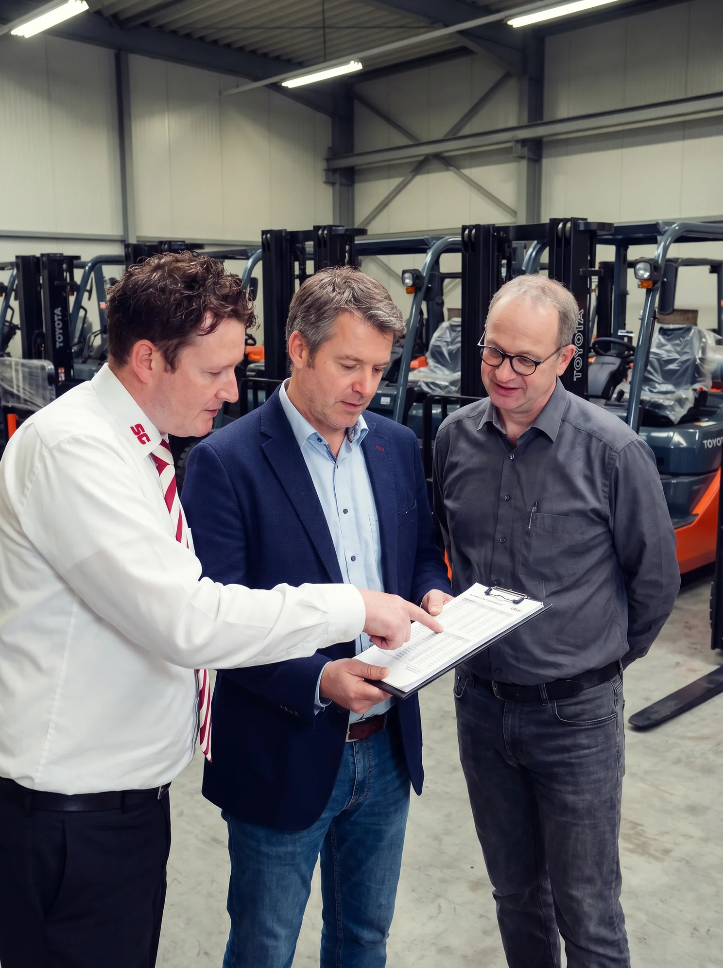 Schaaf Gabelstapler Team bei persönlicher Kundenberatung